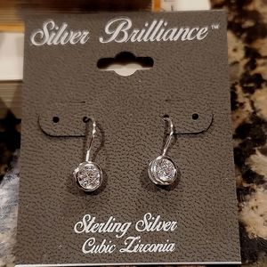 Sterling Silver with Cubic Zirconium Earrings